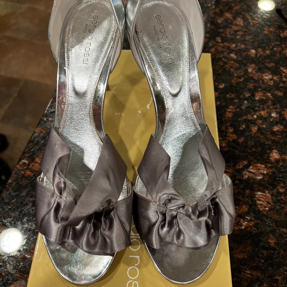 Sergio Rossi Silver Heels